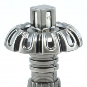 West Gothic TRV Angled Thermostatic Radiator Valve and Lockshield - Satin Brushed Black