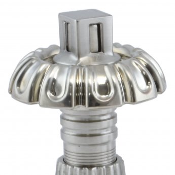 West Gothic TRV Angled Thermostatic Radiator Valve and Lockshield - Silver