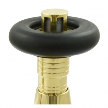 West Jaguar TRV Angled Thermostatic Radiator Valve and Lockshield - Un-Lacquered Brass | Product Image