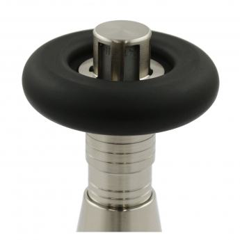 West Jaguar TRV Straight Thermostatic Radiator Valve and Lockshield - Brushed Satin Nickel | Product Image