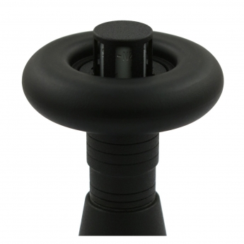 West Jaguar TRV Straight Thermostatic Radiator Valve and Lockshield - Textured Black | Product Image