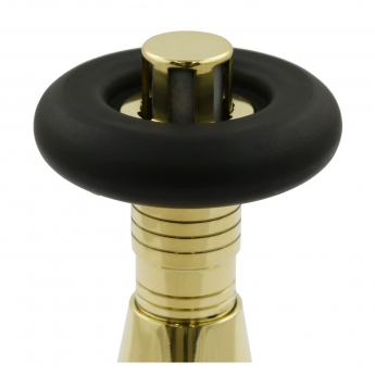 West Jaguar TRV Straight Thermostatic Radiator Valve and Lockshield - Un-Lacquered Brass | Product Image