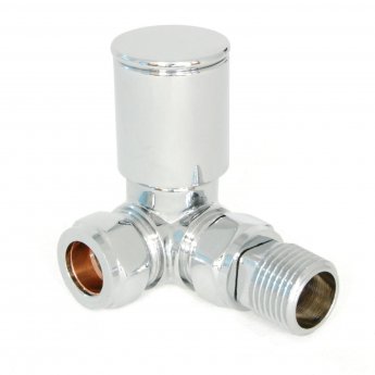 West Milan Corner Radiator Valves Pair Chrome