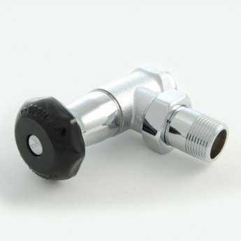 West Old School Radiator Valve and Lockshield 3/4 Inch - Chrome