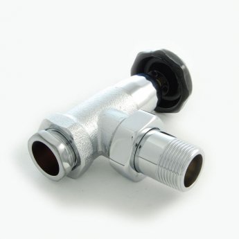 West Old School Radiator Valve and Lockshield 3/4 Inch - Chrome