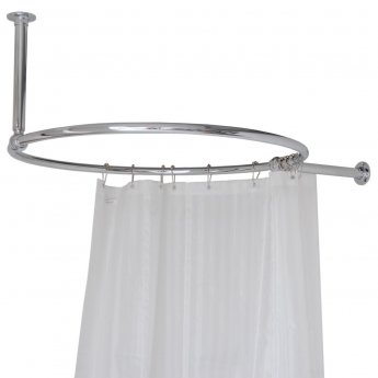 West Luxury Round Shower Curtain Rail | 850mm | SR-ROUND-VH-C | Chrome