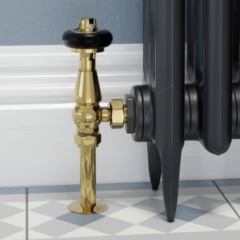 West 130mm Radiator Valve Pipe Sleeve Kit Pair - Brass | Product Image