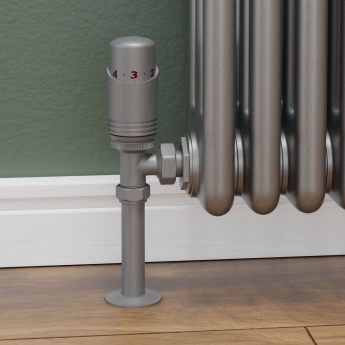 West 130mm Radiator Valve Pipe Sleeve Kit Pair - Metallic Grey | Product Image