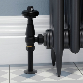 West 130mm Radiator Valve Pipe Sleeve Kit Pair - Textured Black | Product Image