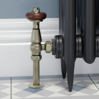 West 300mm Radiator Valve Pipe Sleeve Kit Pair - Antique Brass | Product Image