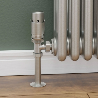 West 300mm Radiator Valve Pipe Sleeve Kit Pair - Satin Nickel | Product Image