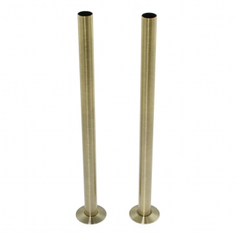 West 300mm Radiator Valve Pipe Sleeve Kit Pair - Antique Brass