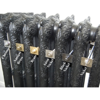 West Cast Iron Radiator Luxury Wall Stay Fixing Single - Light Pewter | Product Image