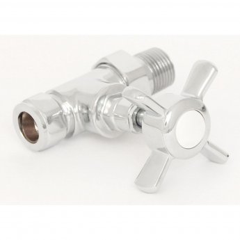 West Westminster Crosshead Straight Radiator Valves Pair Chrome