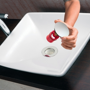 Wirquin Nano 6.7 Quick-Clac Universal Basin Waste and Trap with Chrome Cover