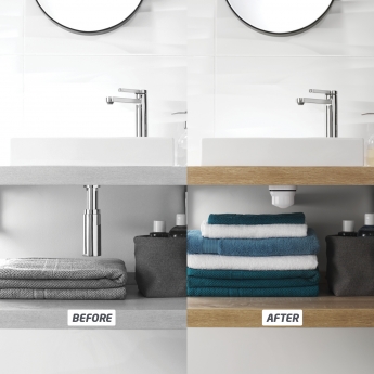 Wirquin Nano 6.7 Quick-Clac Universal Basin Waste and Trap with Chrome Cover