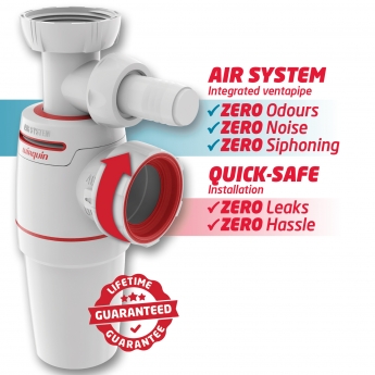 Wirquin Neo Air Zero Leak Kitchen Sink Bottle Trap with Appliance Spigot
