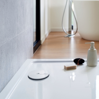 Wirquin Slim+ Extra Flat 90mm Shower Waste with Chrome Cover