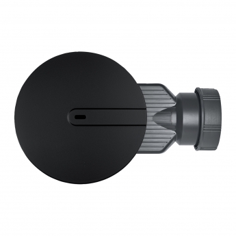 Wirquin Slim+ Extra Flat 90mm Shower Waste with Matt Black Cover