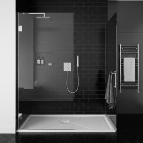 AKW Low Profile Anti-Slip Rectangular Shower Tray 1300mm x 820mm | Product Image