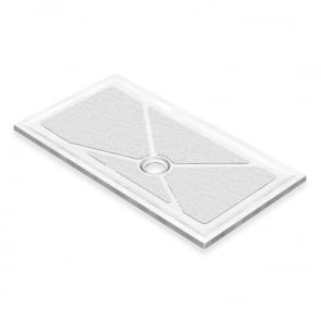 AKW Low Profile Rectangular Shower Tray with Gravity Waste 1300mm x 700mm