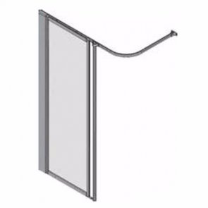 AKW Silverdale Clear Option HF Shower Screen 1000mm Wide
