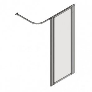 AKW Silverdale Frosted Option HF Shower Screen 1000mm Wide