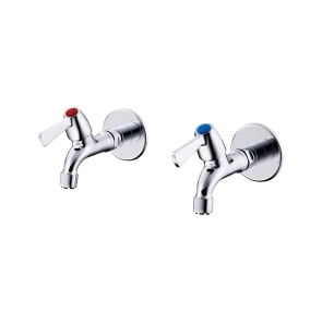 Armitage Shanks Alterna 21 Bib Lever Handles Taps Pair - Chrome | Product Image