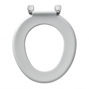 Armitage Shanks Bakasan Toiet Ring with Stainless Steel Rod and Metal Top Fix Hinges - White