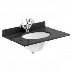 Bayswater Black Marble Top Furniture Basin 1000mm Wide 1 Tap Hole | Product Image