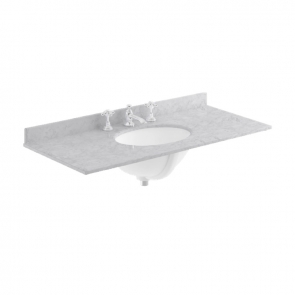 Bayswater Grey Marble Top Furniture Basin 1000mm Wide 3 Tap Hole