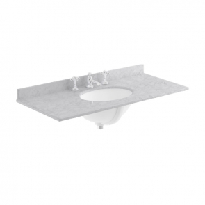 Bayswater Grey Marble Top Furniture Basin 1000mm Wide 3 Tap Hole | Product Image