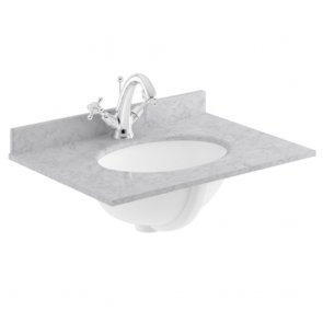 Bayswater Grey Marble Top Furniture Basin 600mm Wide 1 Tap Hole