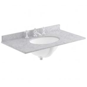 Bayswater Grey Marble Top Furniture Basin 800mm Wide 3 Tap Hole