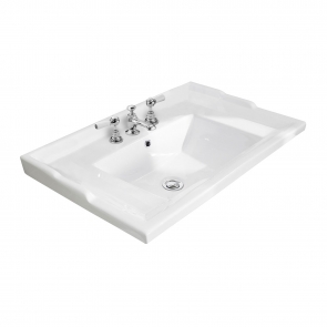 Bayswater Traditional Furniture Basin 800mm Wide 3 Tap Hole