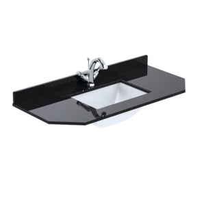 Bayswater Victrion Angled Marble Top 1000mm Wide 1TH - Black | Product Image
