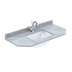 Bayswater Victrion Angled Marble Top 1000mm Wide 1TH - Grey | Product Image