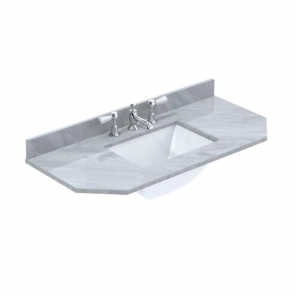 Bayswater Victrion Angled Marble Top 1000mm Wide 3TH - Grey | Product Image