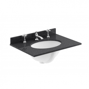 Bayswater Victrion Angled Marble Top 600mm Wide 3TH - Black