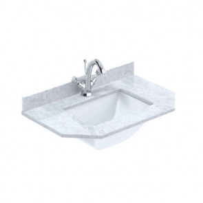 Bayswater Victrion Angled Marble Top 750mm Wide 1TH - White | Product Image