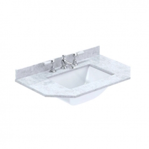 Bayswater Victrion Angled Marble Top 750mm Wide 3TH - White | Product Image