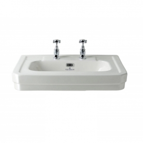 Bayswater Victrion Pedestal Basin 640mm Wide - 2 Tap Hole | Product Image