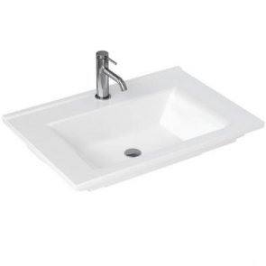 Britton Shoreditch Note Inset Counter Top Basin 650mm Wide - 1 Tap hole