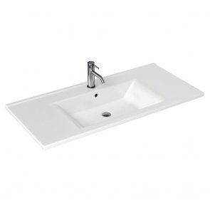 Britton Shoreditch Note Inset Counter Top Basin 1000mm Wide - 1 Tap hole