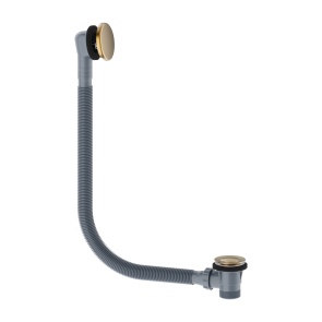 Britton Press Top Bath Waste and Overflow Brushed Brass | Product Image