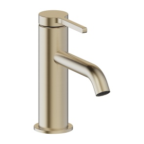 Britton Hoxton 2.0 Brushed Brass Mono Basin Mixer Tap | Product Image