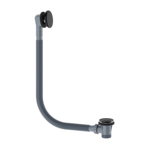Britton Press Top Bath Waste and Overflow Matt Black | Product Image