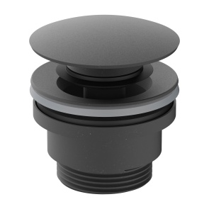 Britton Universal Press Top Basin Waste (Low Profile) Matt Black | Product Image