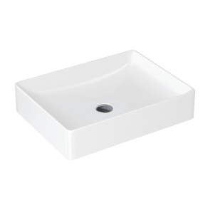 Britton Shoreditch Quad Gloss White Countertop Basin 500mm x 380mm | Product Image