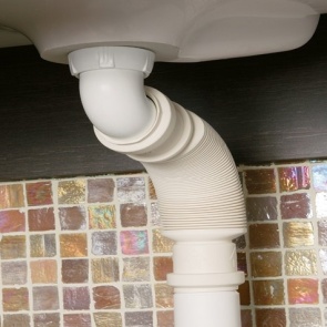 Britton Flexible Furniture Basin Trap White | Product Image